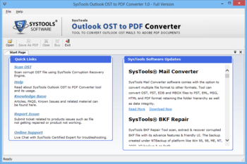 SysTools Outlook OST to PDF Converter screenshot