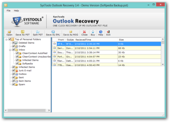 SysTools Outlook Recovery screenshot