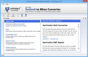 SysTools Outlook to MBOX screenshot