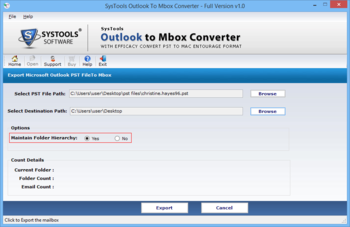 SysTools Outlook to MBOX screenshot 2