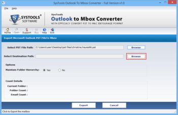 SysTools Outlook to MBOX screenshot 3