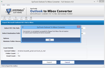 SysTools Outlook to MBOX screenshot 4