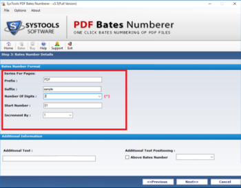 SysTools PDF Bates Numberer screenshot 3