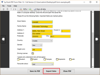 SysTools PDF Form Filler screenshot 2