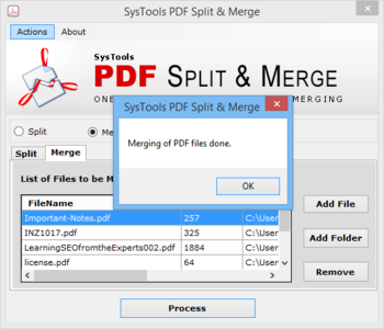 SysTools PDF Split & Merge screenshot