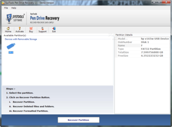 SysTools Pen Drive Recovery screenshot