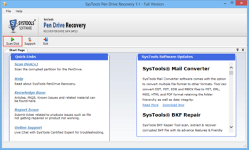 SysTools Pen Drive Recovery screenshot