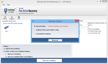SysTools Pen Drive Recovery screenshot 3