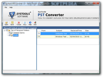 SysTools PST Converter screenshot