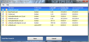 SysTools PST Locator screenshot