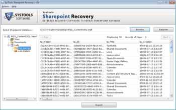 SysTools SharePoint Recovery screenshot 2