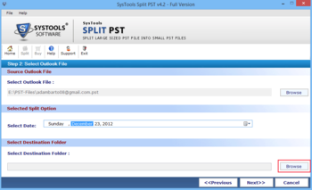 SysTools Split PST screenshot 4