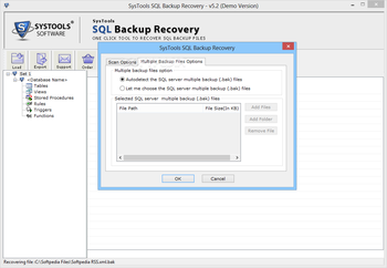 SysTools SQL Backup Recovery screenshot 2