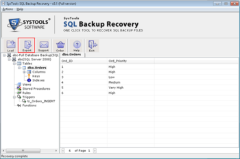 SysTools SQL Backup Recovery screenshot 4
