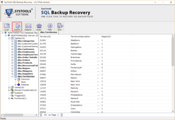 SysTools SQL Backup Recovery screenshot