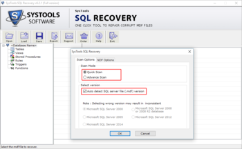 SysTools SQL Recovery screenshot