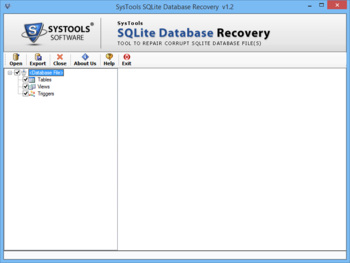 SysTools Sqlite Database Recovery screenshot