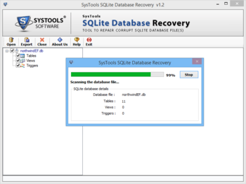 SysTools Sqlite Database Recovery screenshot 2