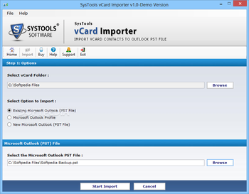 SysTools vCard Importer screenshot 2