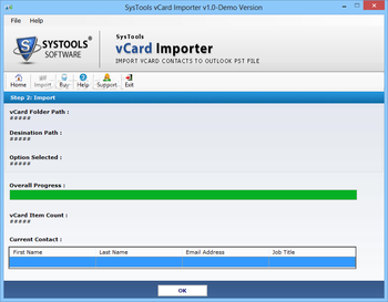 SysTools vCard Importer screenshot 3