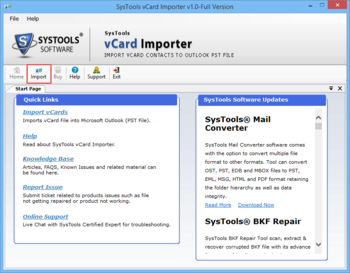 SysTools vCard Importer screenshot 4