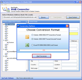 SysTools WAB Converter screenshot 4