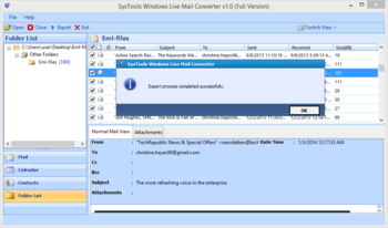 SysTools Windows Live Mail Converter screenshot