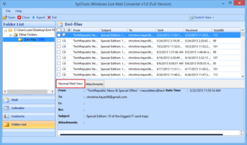 SysTools Windows Live Mail Converter screenshot 3