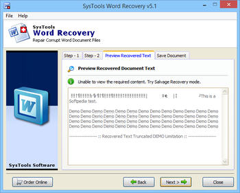 SysTools Word Recovery screenshot 3
