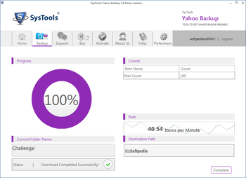 SysTools Yahoo Backup screenshot 2