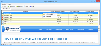 SysTools ZIP Repair screenshot
