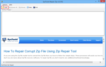 SysTools Zip Repair screenshot