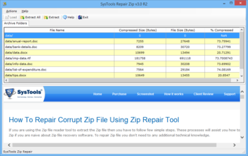 SysTools Zip Repair screenshot 3