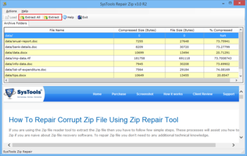 SysTools Zip Repair screenshot 4