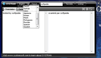 SYSTRAN Translator and Dictionary screenshot