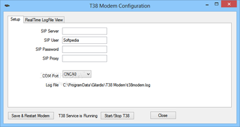 T38 Modem screenshot