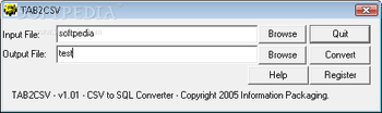 TAB2CSV screenshot