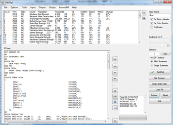 Tab2Sql screenshot