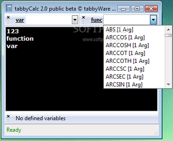 TabbyCalc screenshot 2