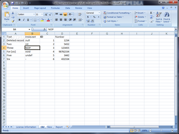 Table Comparator screenshot