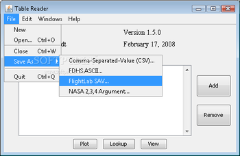 Table Reader screenshot