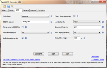 Table2CSS Converter screenshot 3