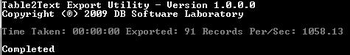 Table2Text screenshot