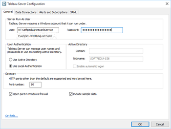 Tableau Server screenshot