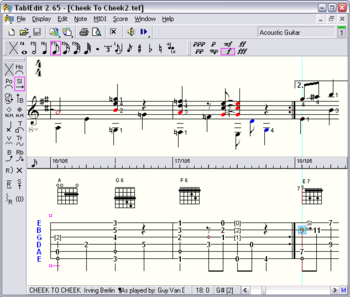 TablEdit Tablature Editor 2.50 (Windows) screenshot 2