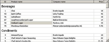 TableList Control screenshot 2