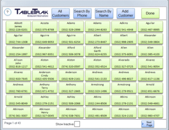 TableTrak screenshot 2