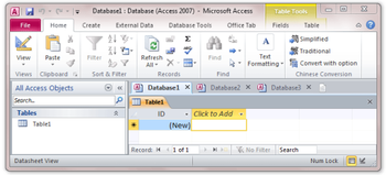 Tabs for Access screenshot