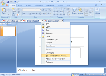 Tabs for PowerPoint screenshot