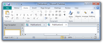 Tabs for Publisher screenshot